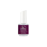 IBD Just Gel Polish in Purple Paradise, a sparkling plum-purple LED/UV gel with dazzling glitter accents.